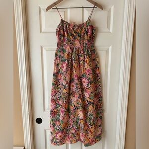 H&m Floral Maxi Dress with Spaghetti Straps